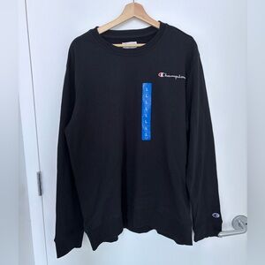 Men’s Champion Black Crewneck Sweatshirt Size Large